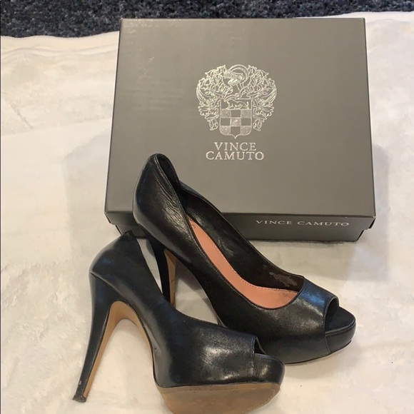 Vince Camuto Shoes - Vince Camuto Leather Peep toe Heel